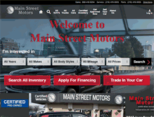 Tablet Screenshot of mainstreetmotors.org